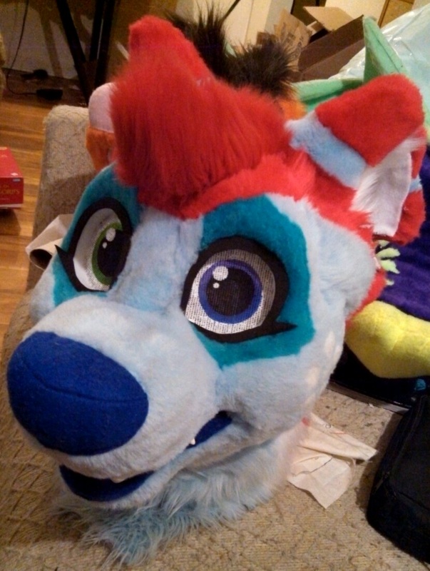 Painted Buckram for Toony eyes, for costumes, fursuits and mascots
